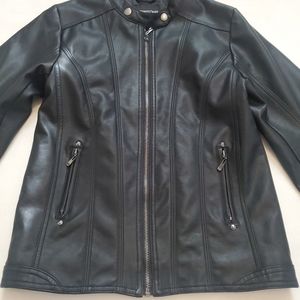 Kids Faux Leather Jacket (Youth Boys)